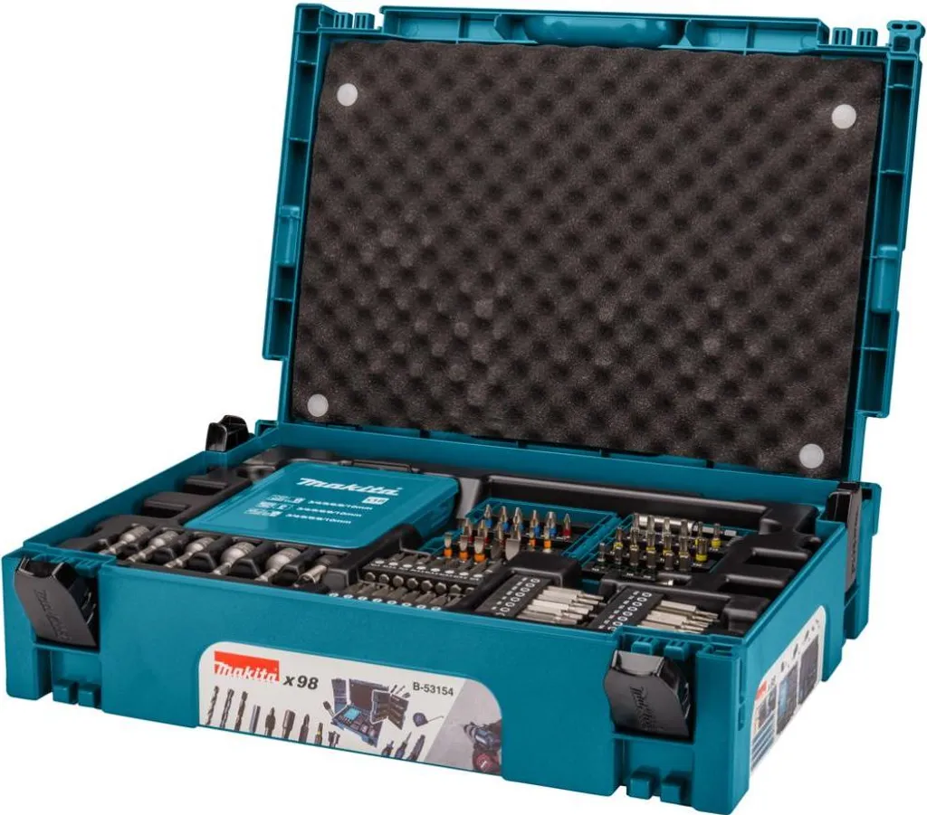 Jeu de forets Makita B-53154 : 98 accessoires haute performance Mbox