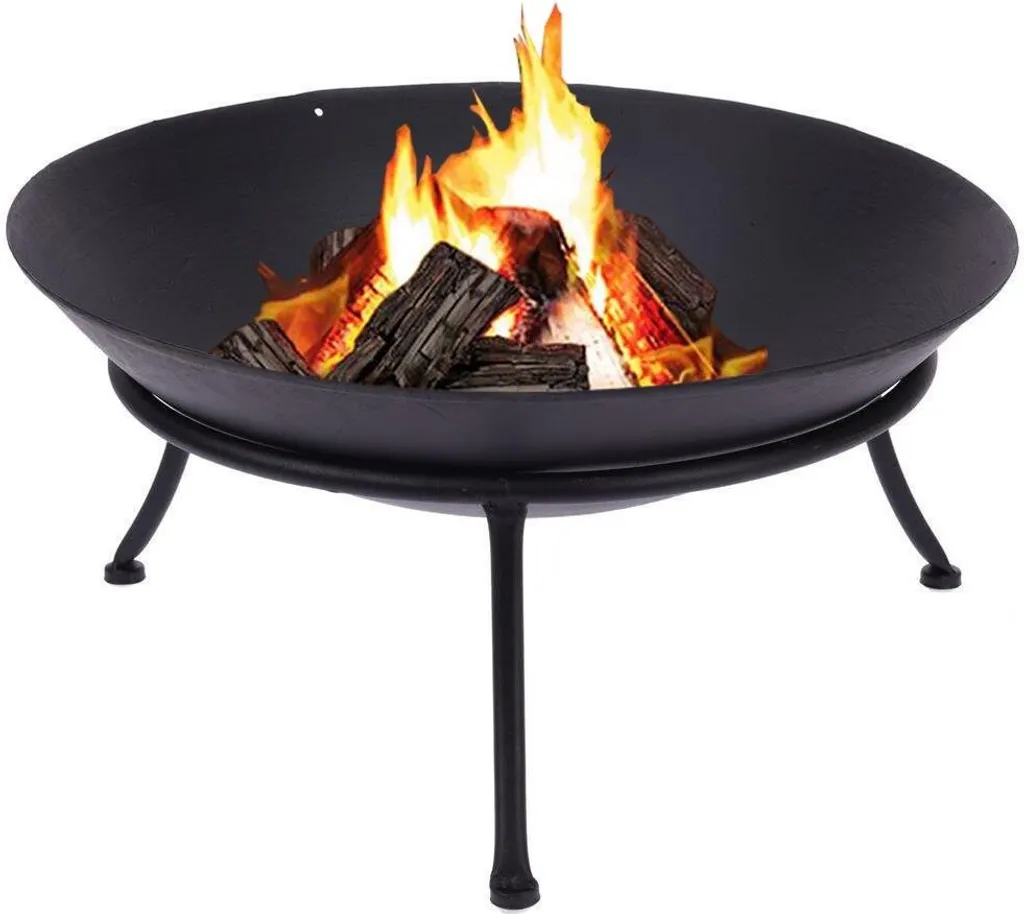 Brasero de jardin 57 cm polyvalent - Foyer portable pour bois et grill