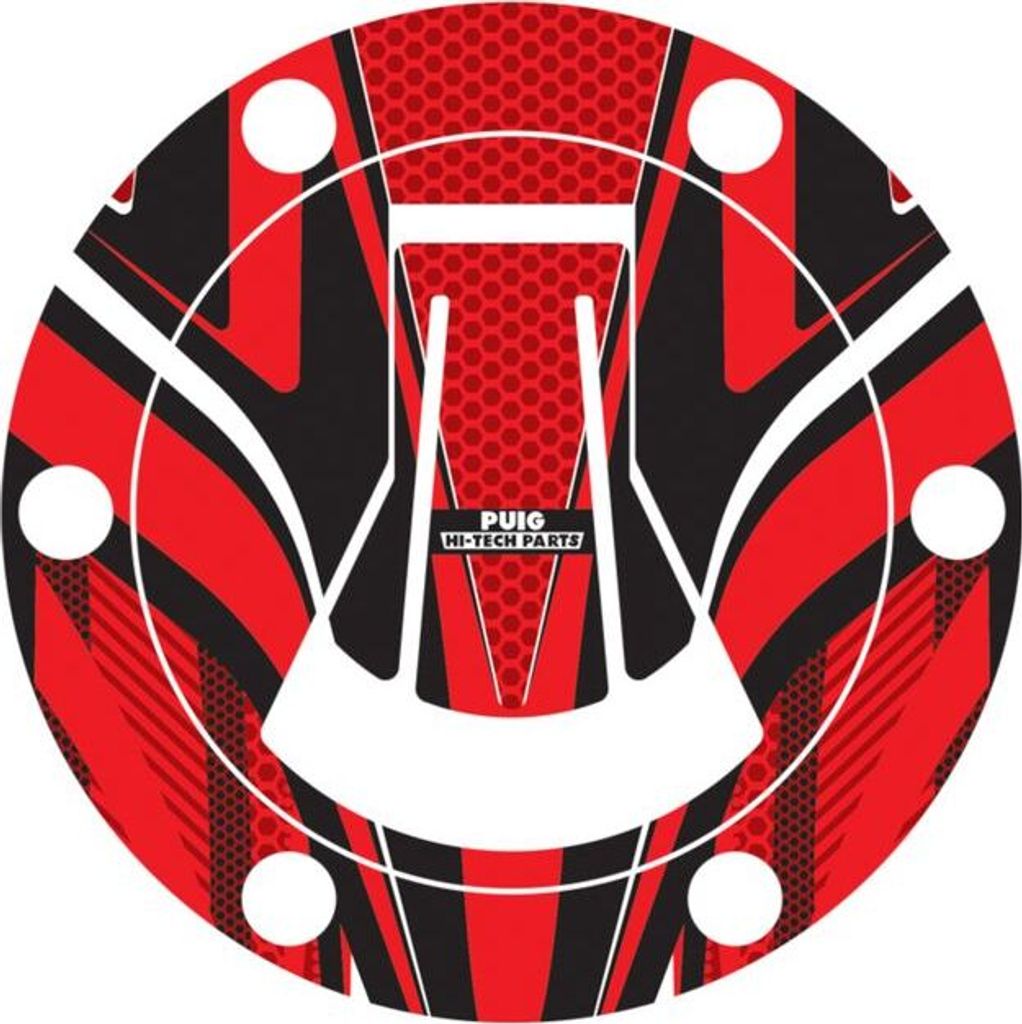 PUIG 20614R Tankdeckelabdeckungen Radikal passend fuer APRILIA TUONO 660 Rot