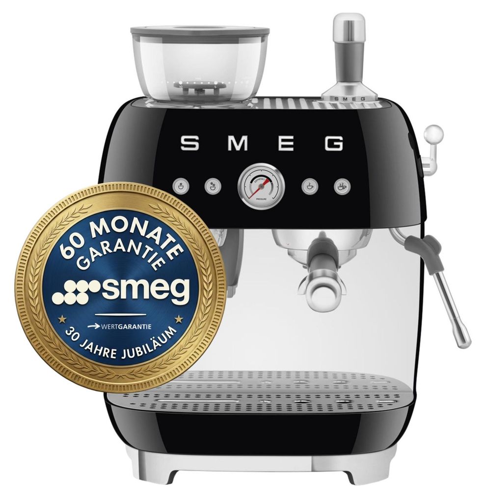 SMEG Espressomaschine mit Mahlwerk EGF03BLEU schwarz Produktbild 