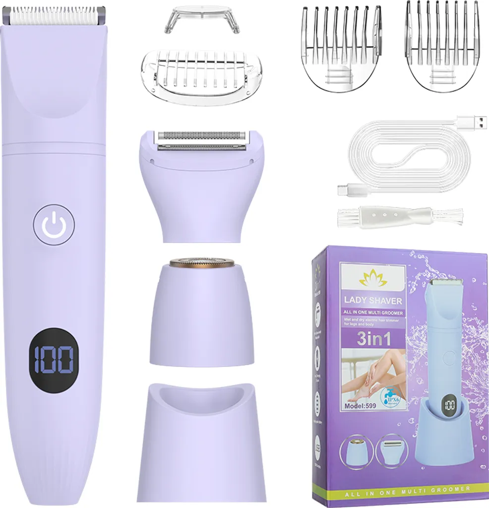 INF Ensemble de rasage multifonctionnel pour femmes - Kit complet 5 en 1