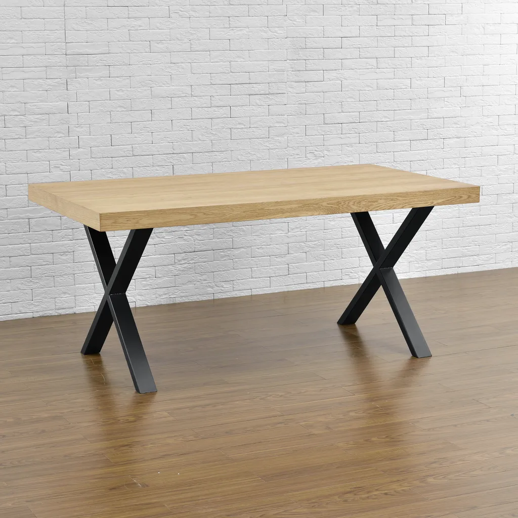 Piètements Greith X-Forme Noir 79x72 cm - Acier Robuste Design Loft - 7