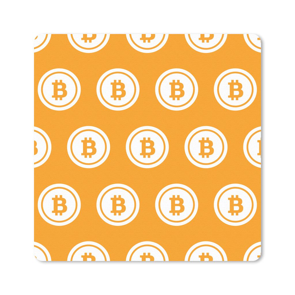 MuchoWow Mauspad Mousepad Vektor-Illustration bitcoin 20x20 cm - Mousepads - Maus Mat - Pad - Mausunterlage - Desk Mat - Bureauartikeln