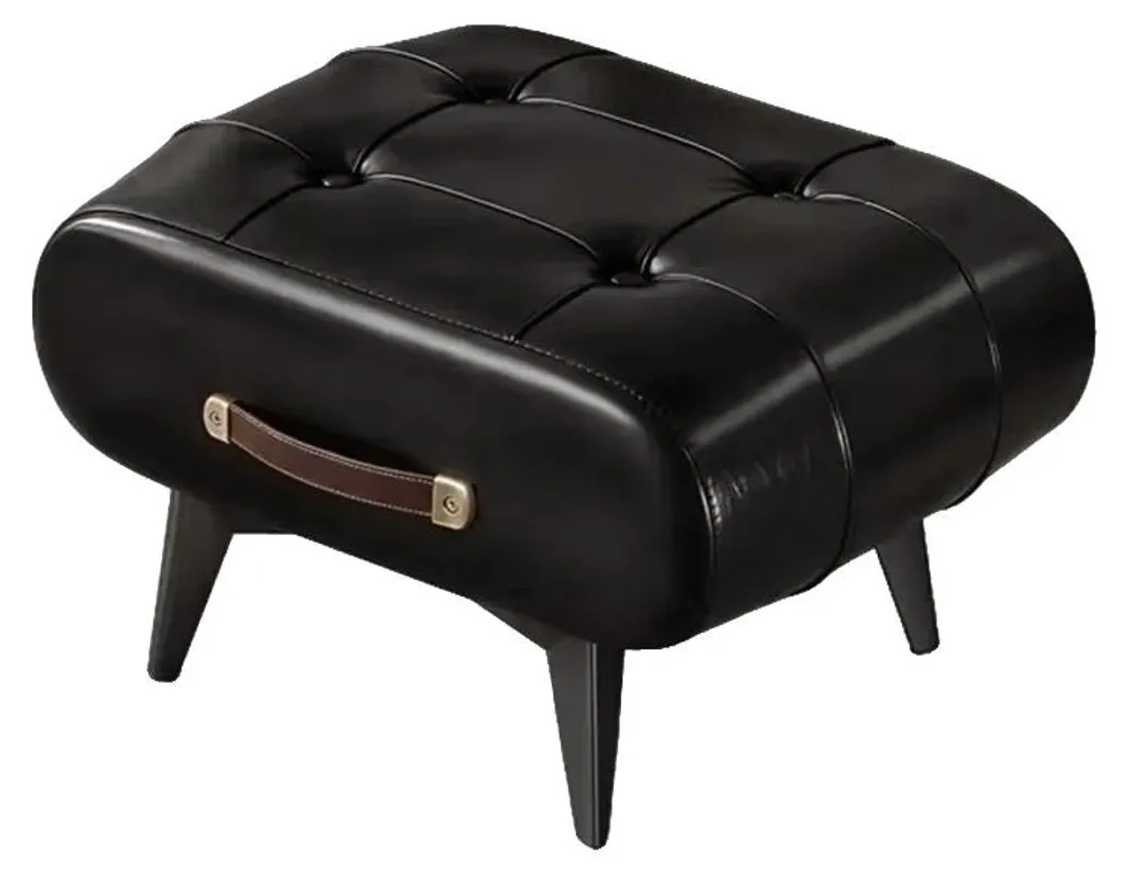 Pouf assise moelleuse noir - Style minimaliste en tissu de qualité