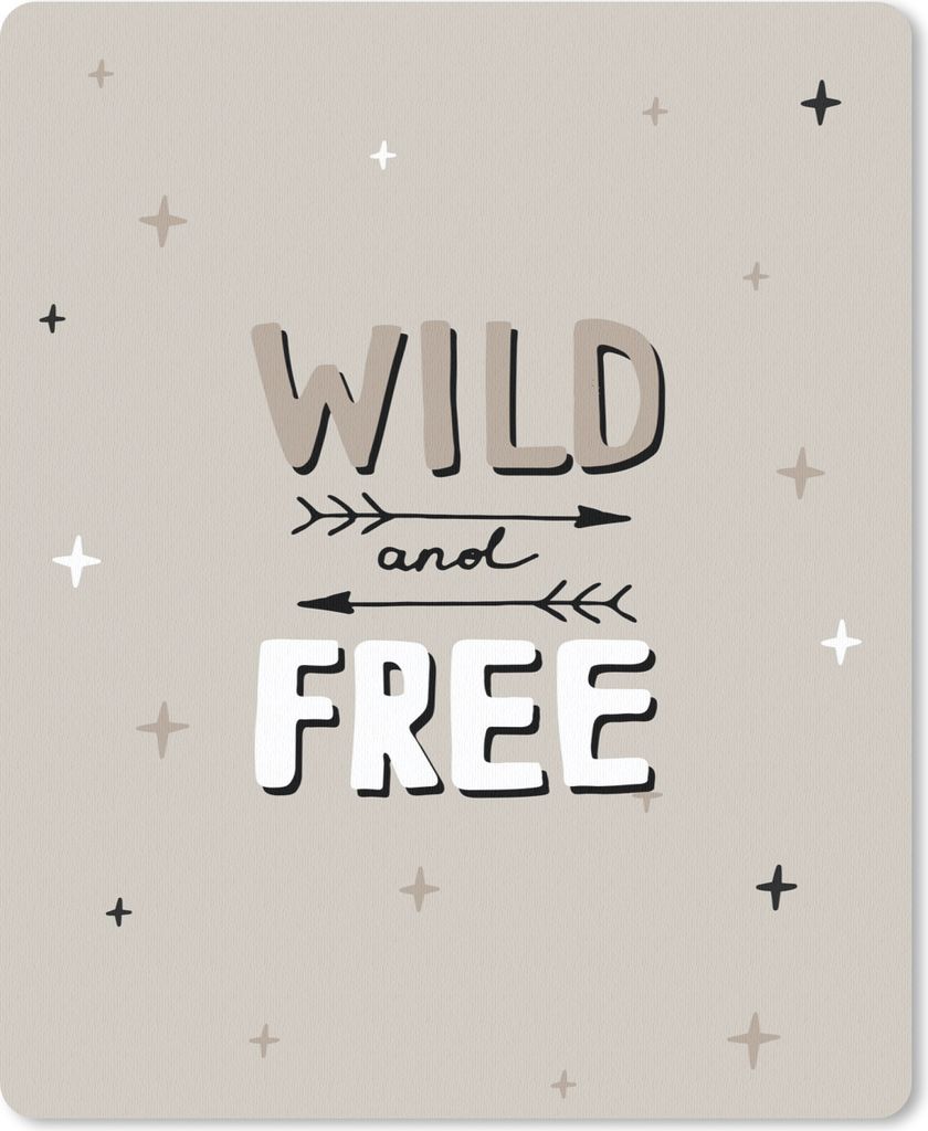 MuchoWow® Mauspad Mousepad Zitate - Sprichwörter - Wild und Produktbild 