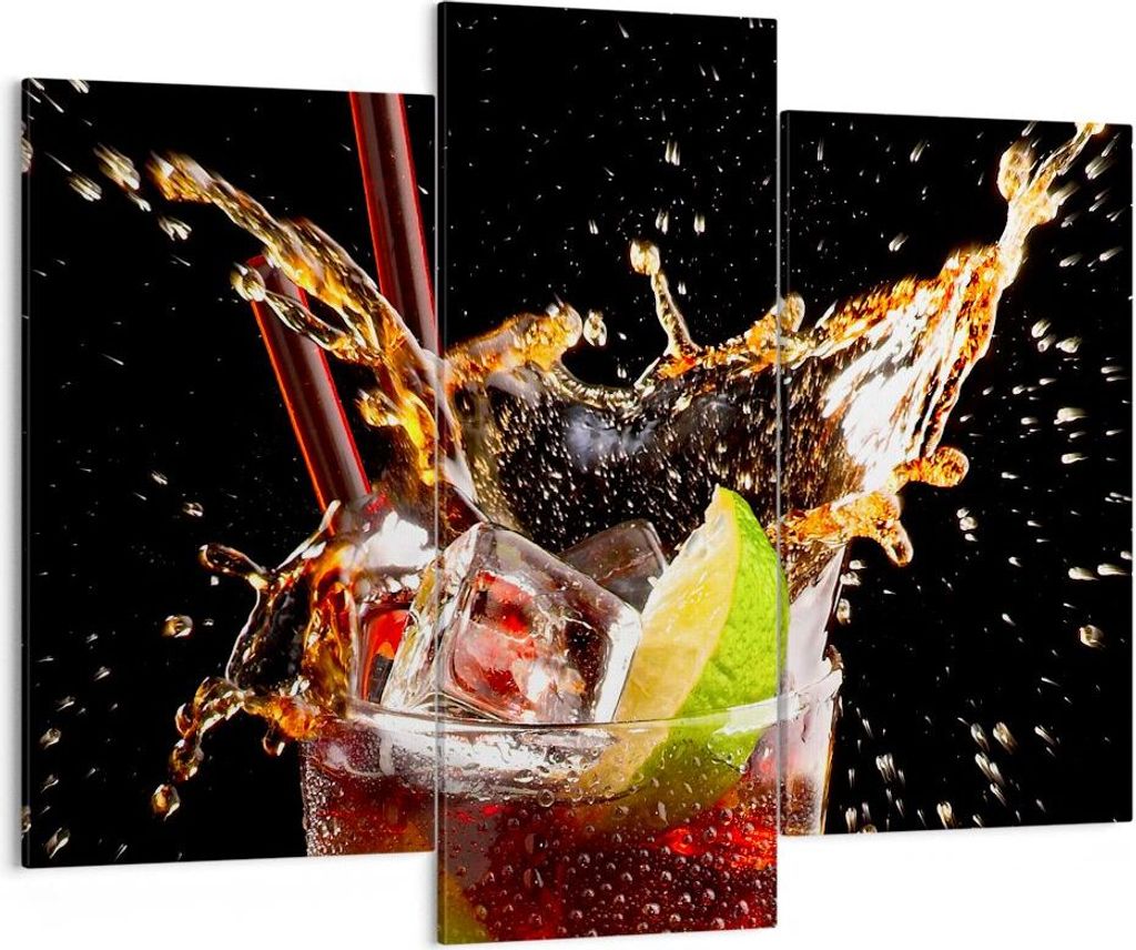 Bild auf Leinwand - Leinwandbild - Trinken saft cocktail nachtisch - 130x100cm - Wand Bild - Wanddeko - Leinwanddruck - Bilder - Kunstdruck - Leinw...