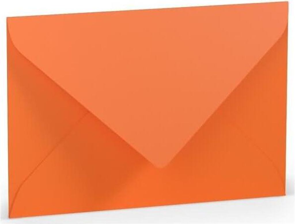 Briefumschlag B6 Nassklebung Seidenfutter Orange Produktbild 
