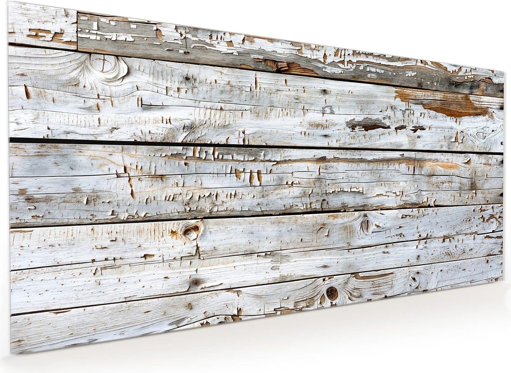 Küchenrückwand Spritzschutz Glas mit Motiv Verwitterte Holzbretter 40 x 40 cm