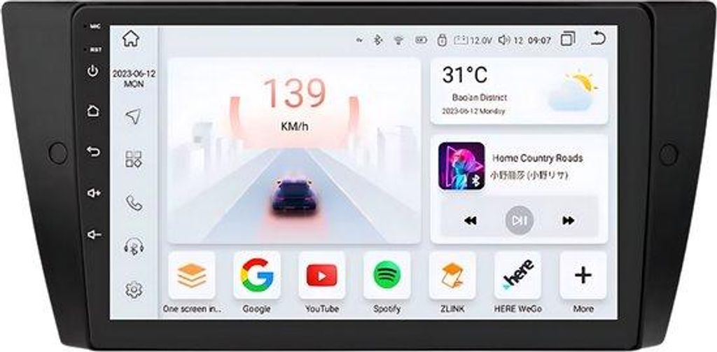 Autoradio mit Bluetooth und CarPlay für BMW 3er E90/E91/E92/E93 – kompatibel mit Apple und Android – Stereoanlage mit Navigationssystem – 3 ...