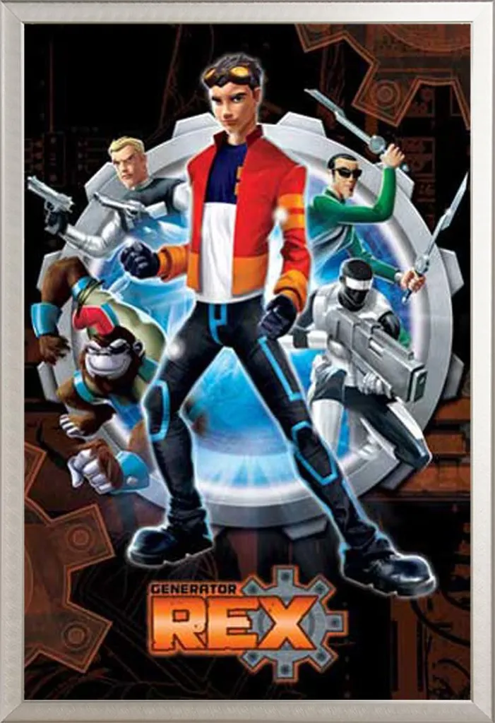 Poster Generator Rex Cadre Aluminium Argenté et Vitre Acrylique Premium