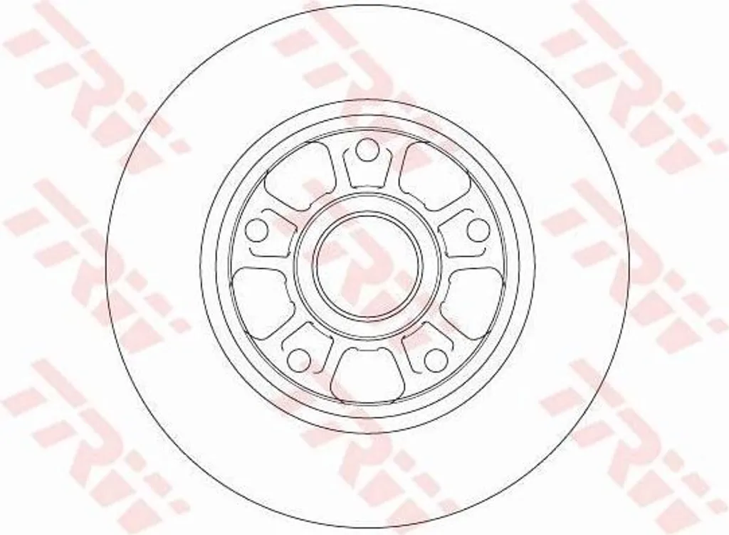 Disque de frein arrière plein TRW DF6182 pour sécurité de freinage auto