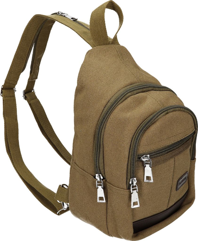 Betz Brusttasche Slingbag Rucksack Bikertasche Schultertasche Farbe: beige