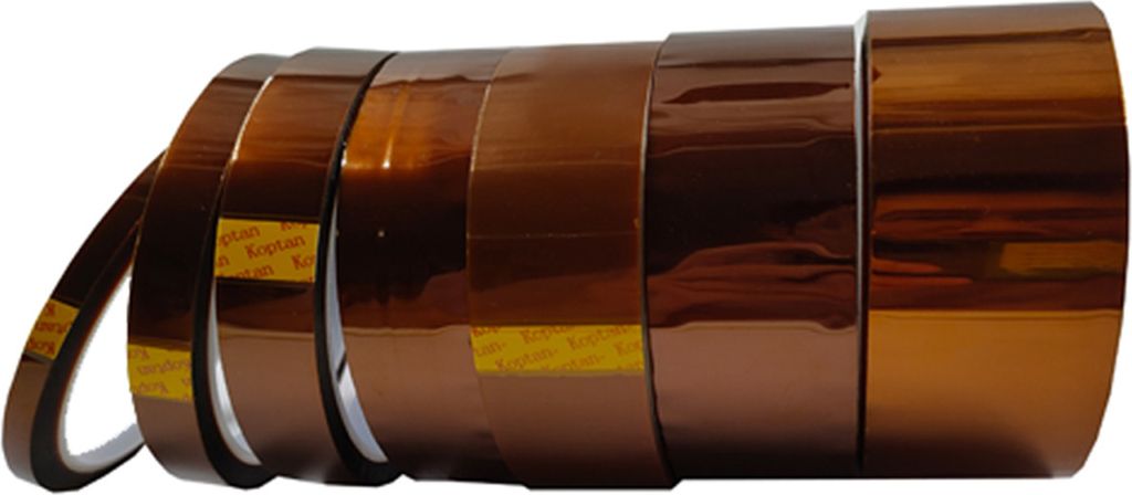Abdeckband, Braun, Metallic, Breite: 15 mm, hitzebeständig, einfaches Abreißen ohne Rückstände, aus Polyimid, Länge: 30 m