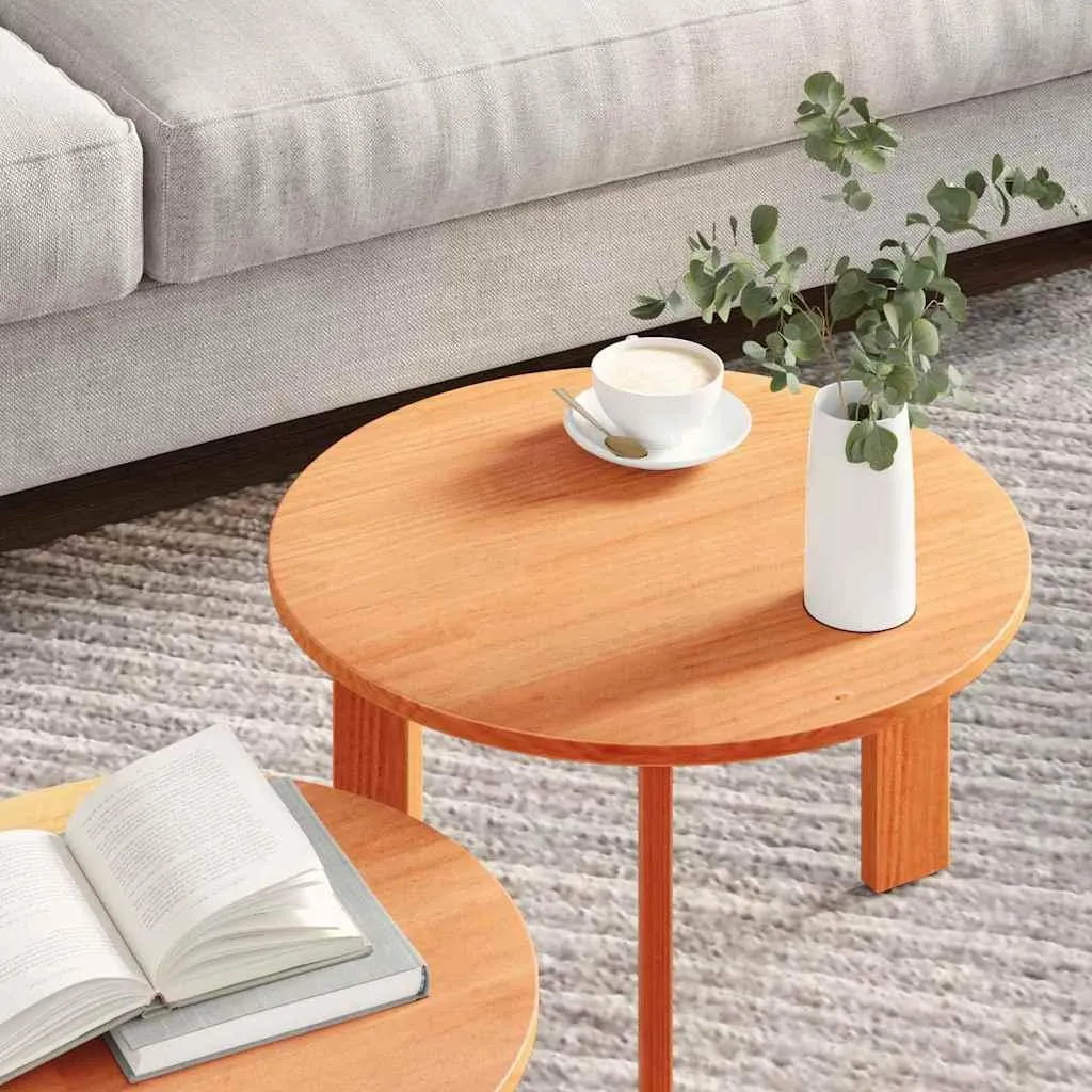 Table Basse 2 Pcs Bronze Ciré 47.5x47.5x27 cm Lumarko Design Chic
