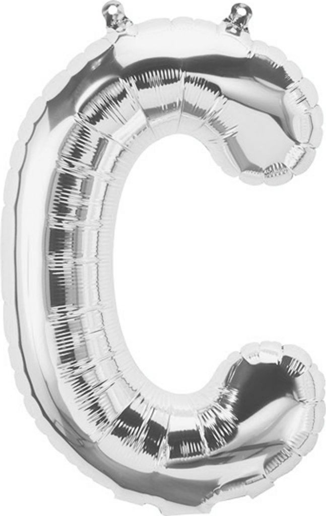 Folienballon Buchstabe C, silber, ca. 100 cm
