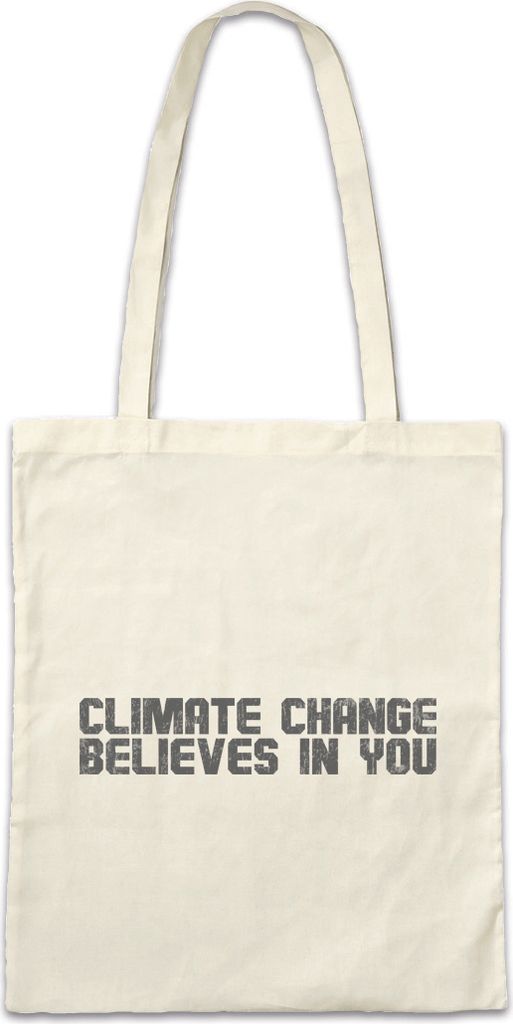 Urban Backwoods Climate Change Believes In You, Stofftasche, Farbe: Beige