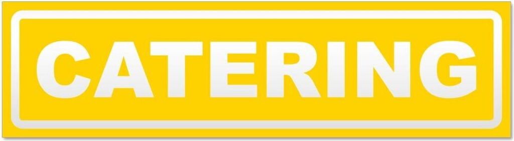 Kiwistar - Autoaufkleber - Gelb - 60 x 16 cm - Catering invertiert - Hinweis Aufkleber Sticker für Auto, Kfz, Fahrrad, PKW, LKW