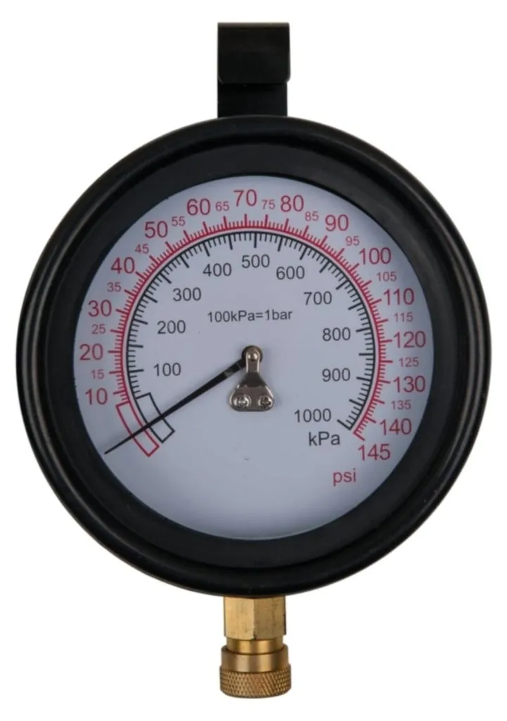 KS TOOLS 150.2326 Manomètre Ø 100 mm 0-10 bar avec raccord rapide 1/4