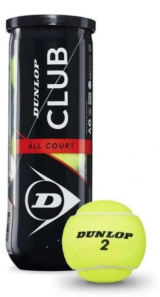 Balles de tennis Dunlop Club All Court paquet de 3 tubes multicolores