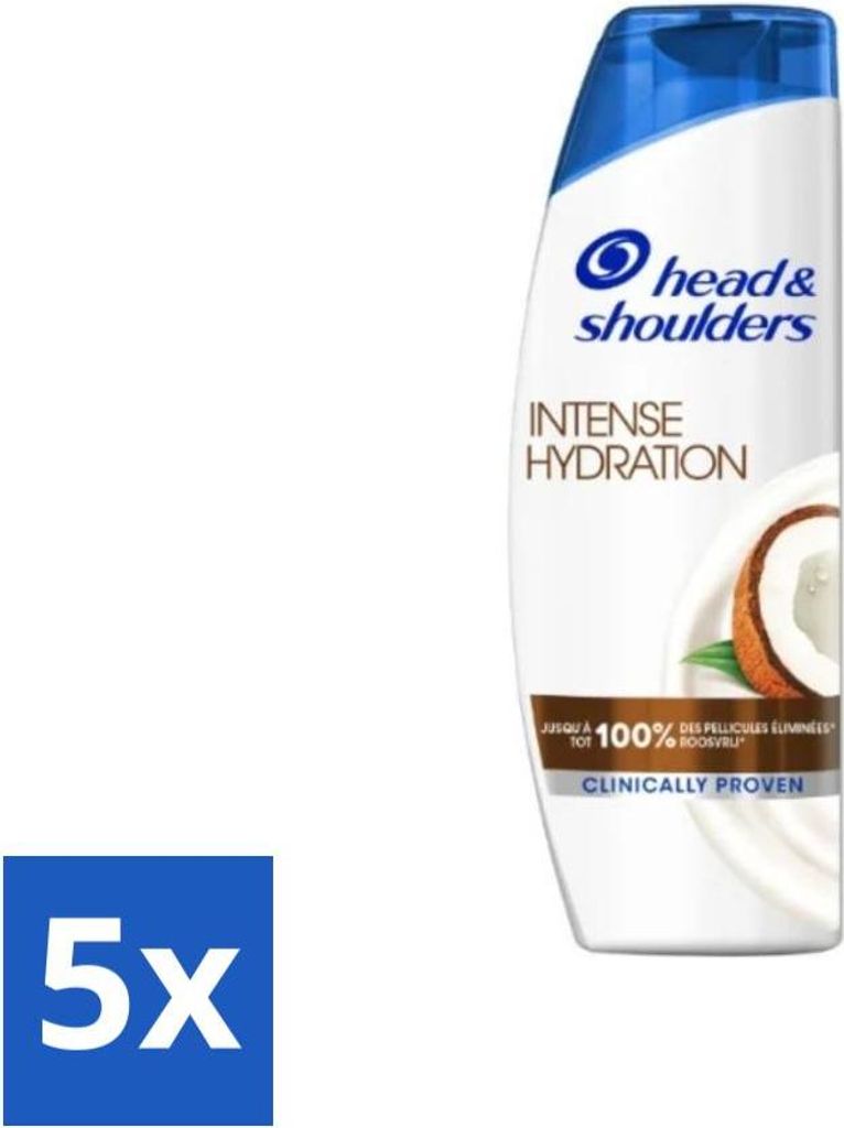 Head & Shoulders – Anti-Schuppen-Shampoo – Intensive Feuchtigkeitspflege – Mit Kokosnussöl – 285 ml - Vorteilspack - 5 Stücke
