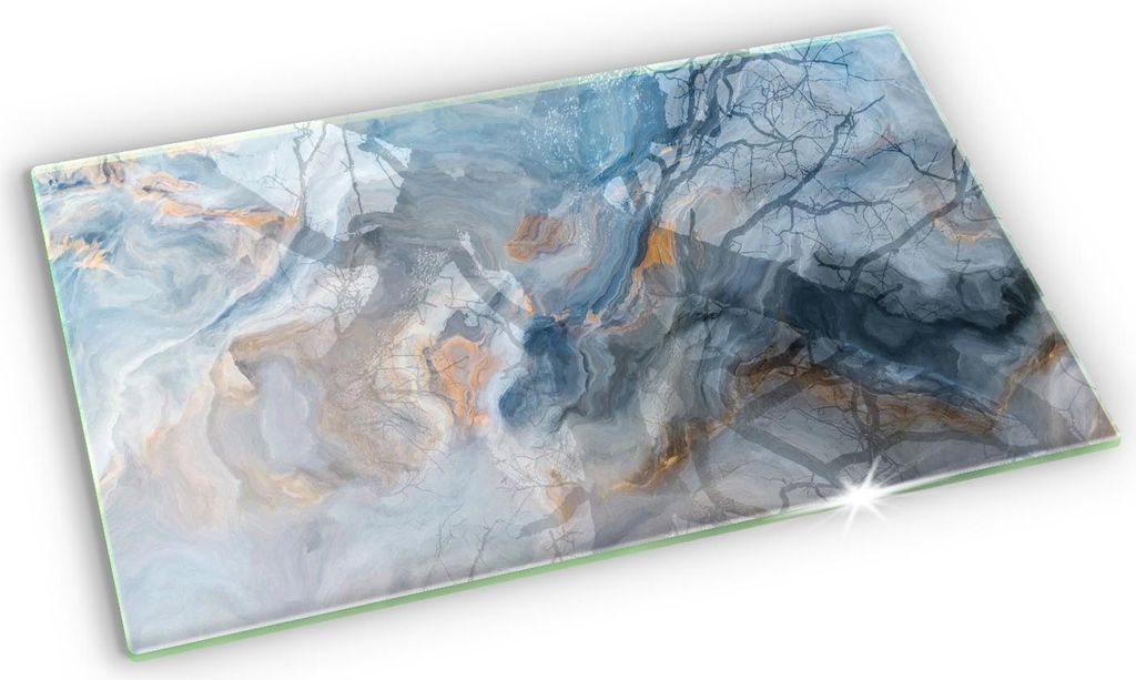 Untersetzer für Grabkerze Motiv Grabstein Gummifüße - 52x30 cm - Marmorstruktur