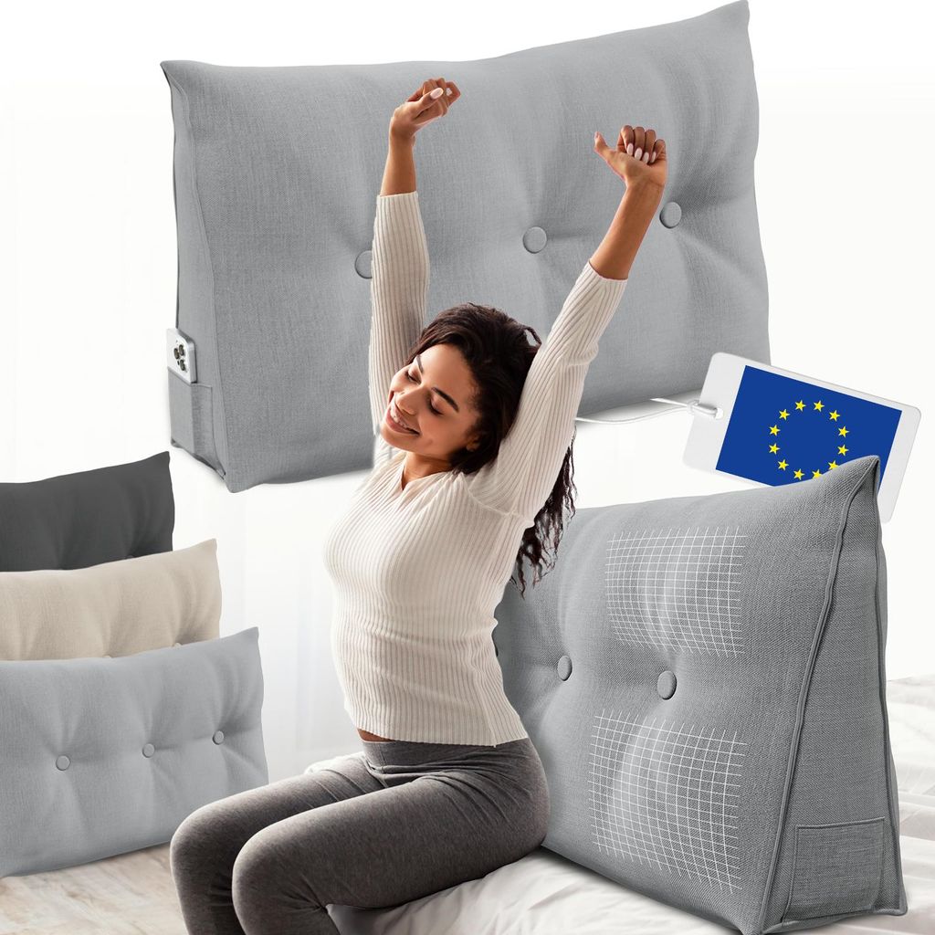 ELONEO Coussin dorsal largeur 100 cm, coussin en forme de Image du produit 