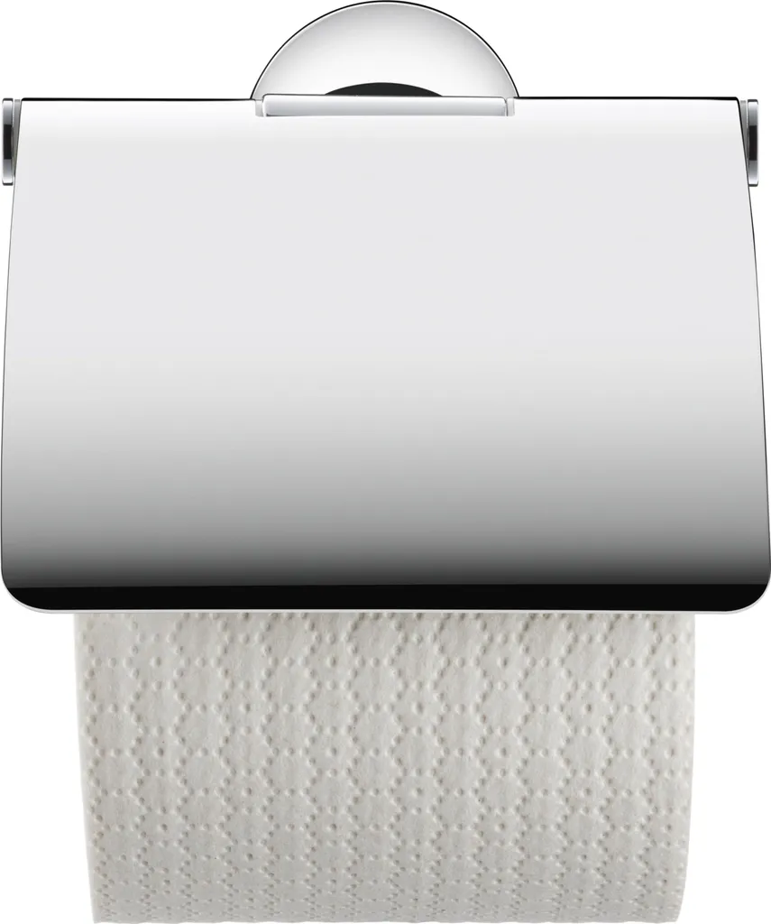 Porte-papier toilette mural avec couvercle Duravit Starck T, chrome