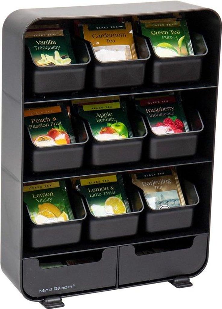 Tea-Organizer aus Kunststoff für 180 Teesäckchen