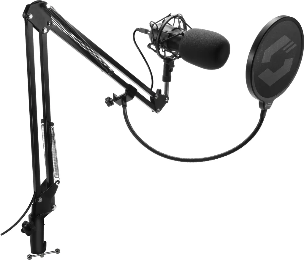 Speedlink Volity Ready Kit Microphone Streaming Complet Noir avec Bras