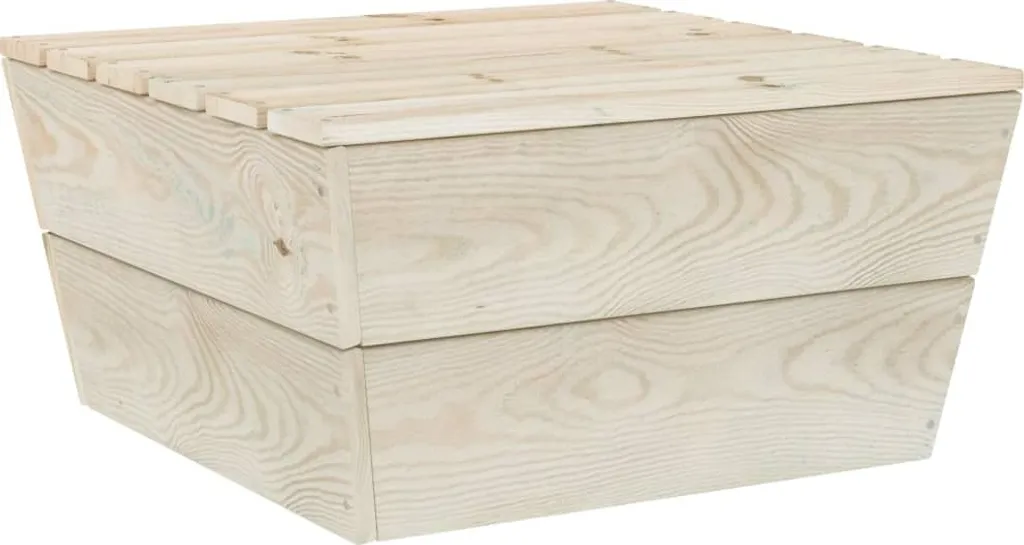Tavolini Bassi da Esterno in Abete 60x60x30 cm - Set 2 Pezzi Legno Trattato - 2