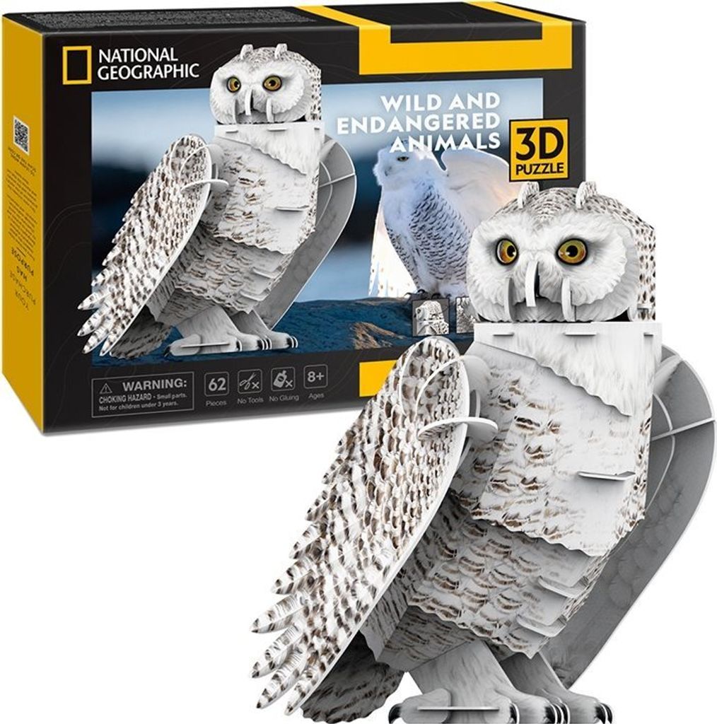 National Geographic 3D Puzzel Schnee-Eule Produktbild 