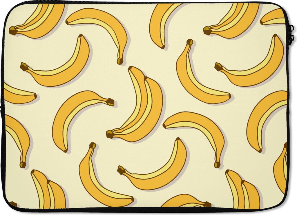 MuchoWow Laptop Hülle 13 Zoll Obst - Gestaltung - Banane Laptoptasche - Laptophülle - Sleeve - Rundumschutz