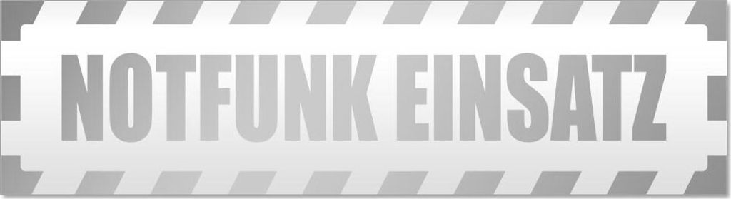 Notfunk Einsatz gestreift Magnetschild Schild magnetisch