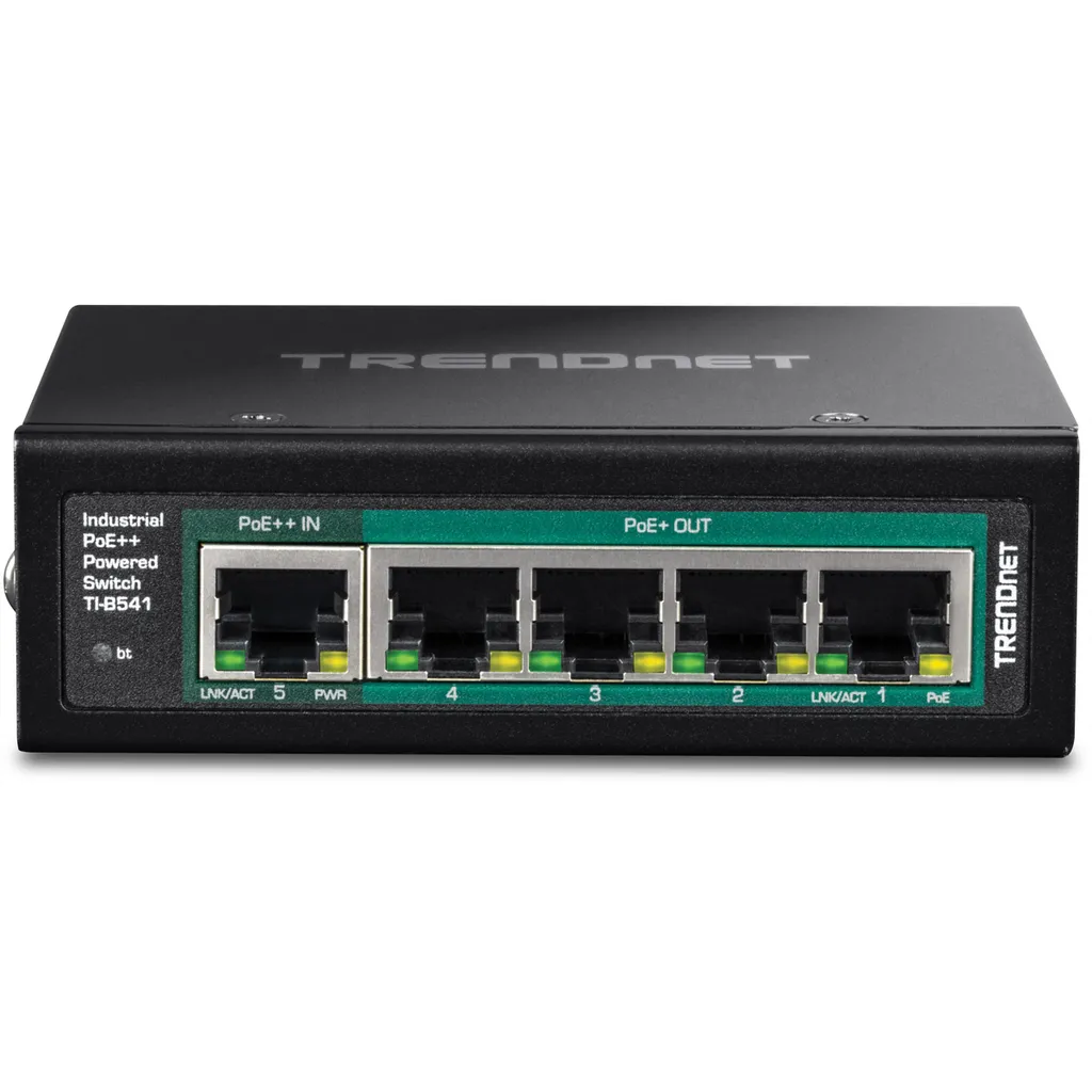 Commutateur Gigabit 5 Ports PoE Pass-Through avec Fixation Rail DIN IP30