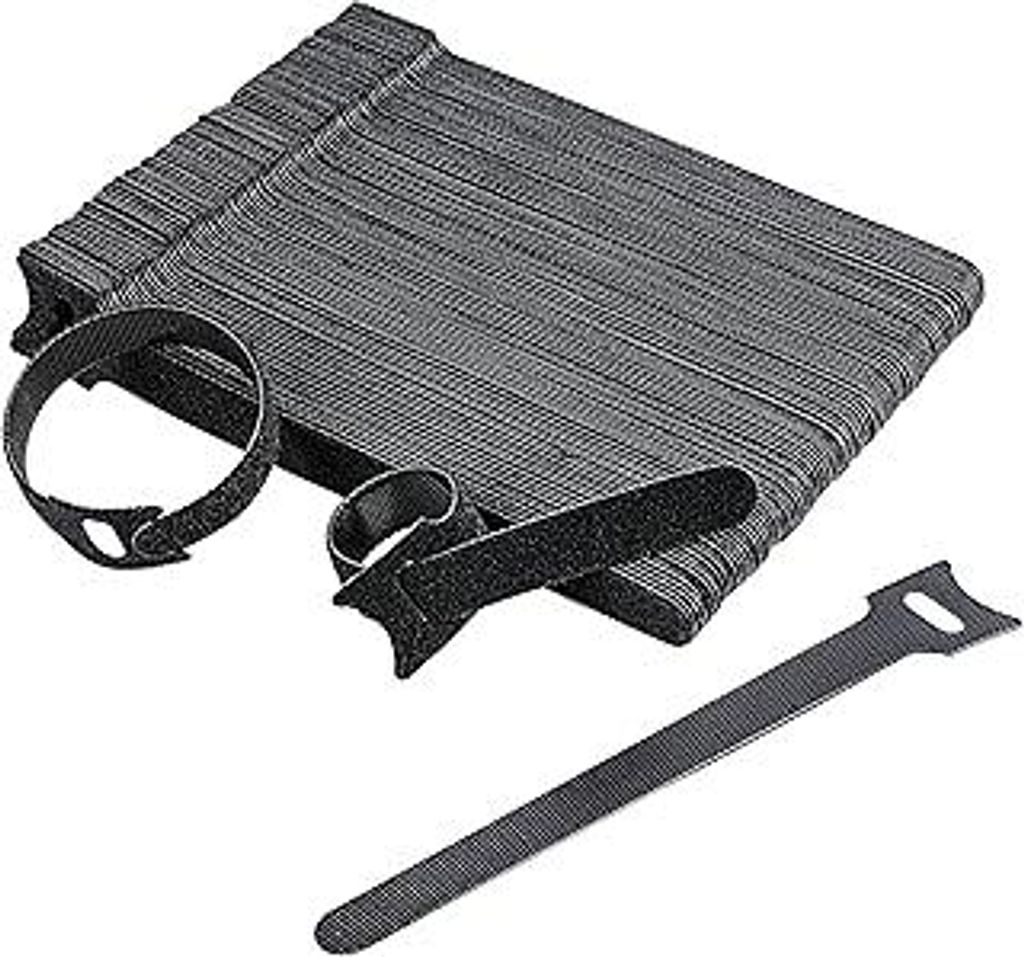 Kabelbinder, verstellbar, zum Organisieren von Kabeln, 100 Stück, schwarz