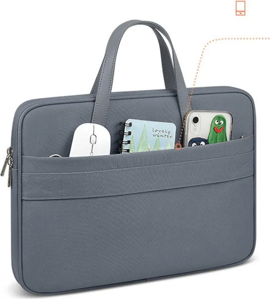 Borsa Laptop INF Impermeabile Grigio Scuro - Ideale per Pendolari - 2