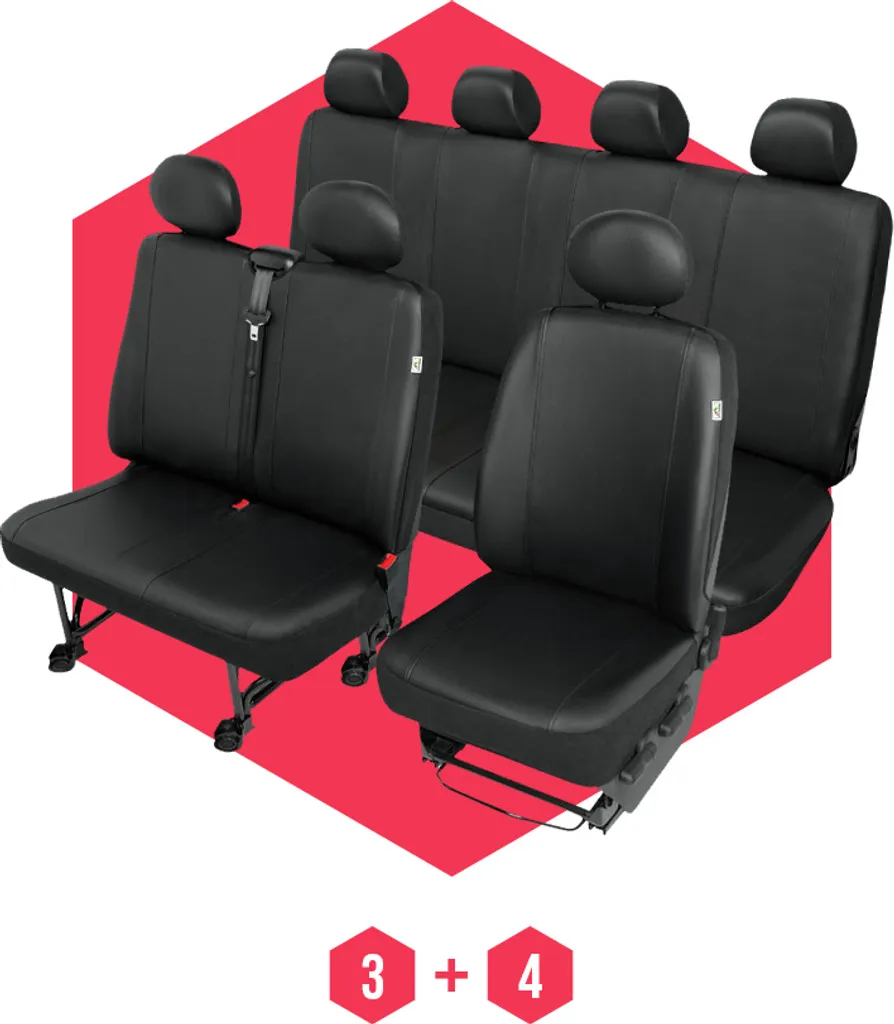 Coprisedili per Fiat Ducato IV (14-) 7 sedili SET coprisedili auto Coprisedili