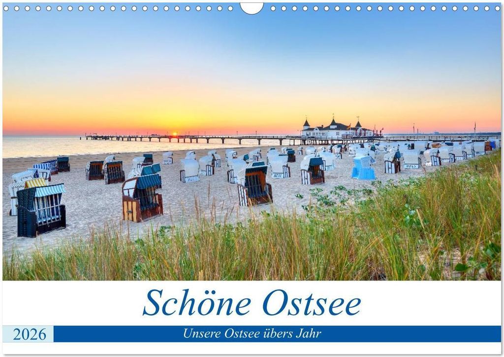 Schöne Ostsee - Impressionen übers Jahr (Wandkalender 2026 DIN A3 quer), CALVENDO Monatskalender