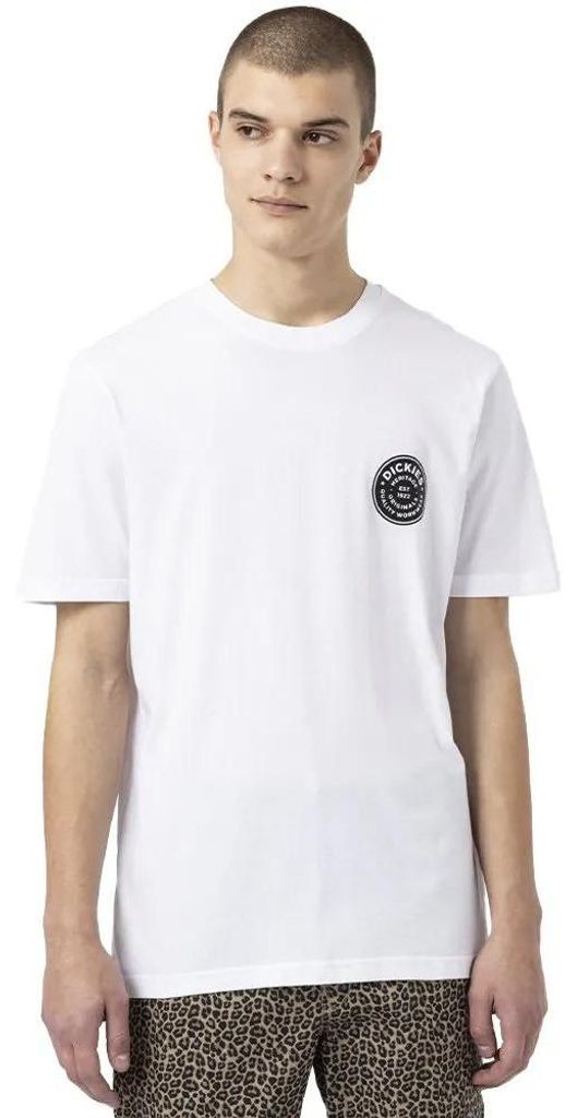 Dickies Woodinville Kurzarm-t-shirt Weiß XL Mann Weiß XL