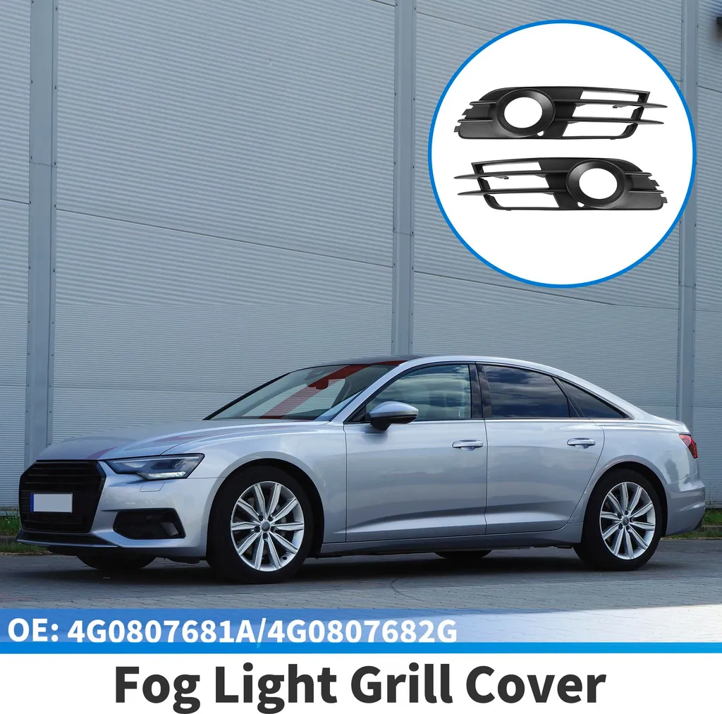 Grille antibrouillard Audi A6 C7 2012-2015 en ABS noir pare-chocs avant