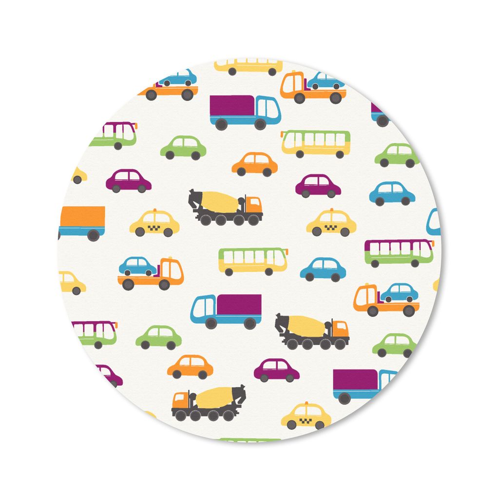 MuchoWow Mauspad Mousepad Auto - Muster - Fahrzeuge 20x20 cm - Mousepads - Maus Mat - Pad - Mausunterlage - Schreibtischmatte