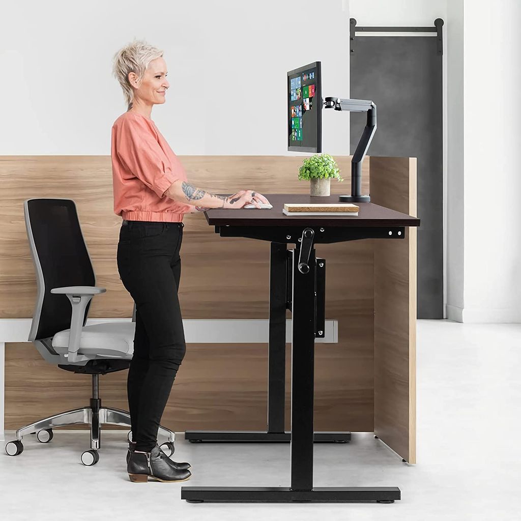 Ergonomischer Höhenverstellbarer Schreibtisch Sitz-Steh-Schreibtisch für Monitor 