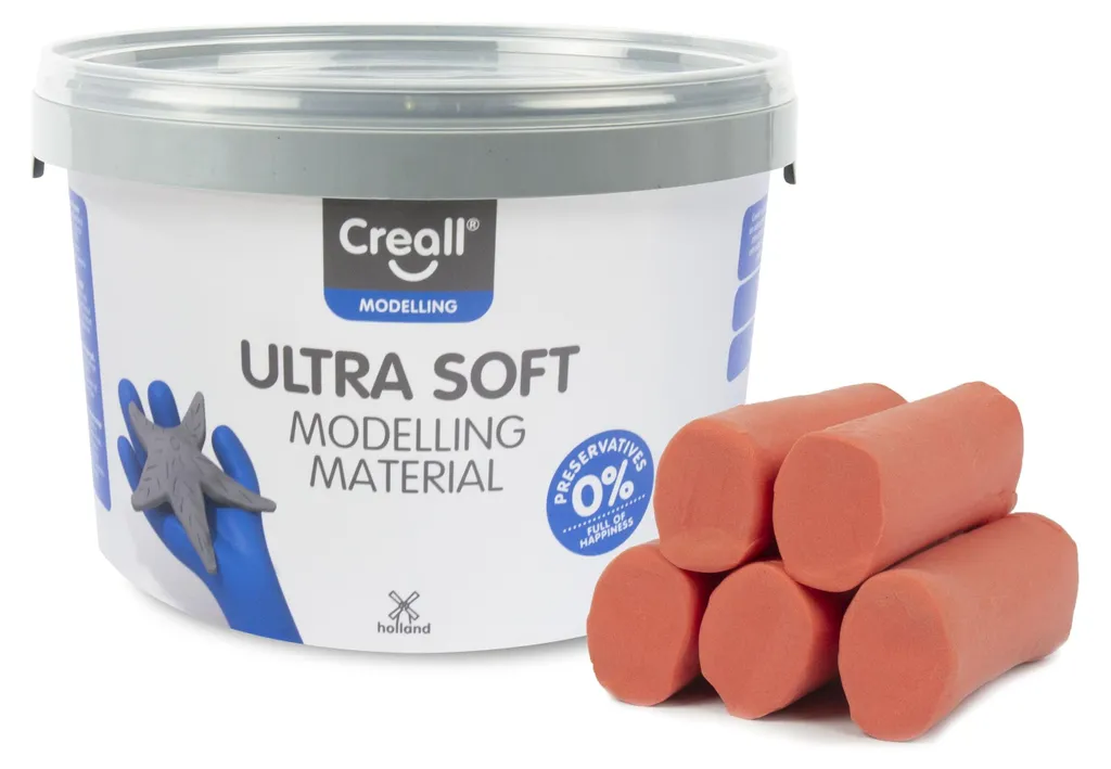 Pâte à Modeler Créative Creall Clay Play-it Rouge Vif - Seau 1,1 kg