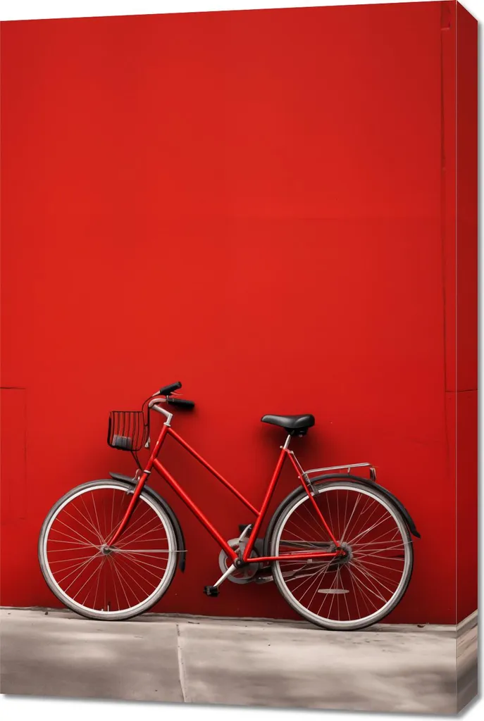 Quadro 60x90 cm Bici Rossa: Prezzo Imbattibile e Qualità Tela HD