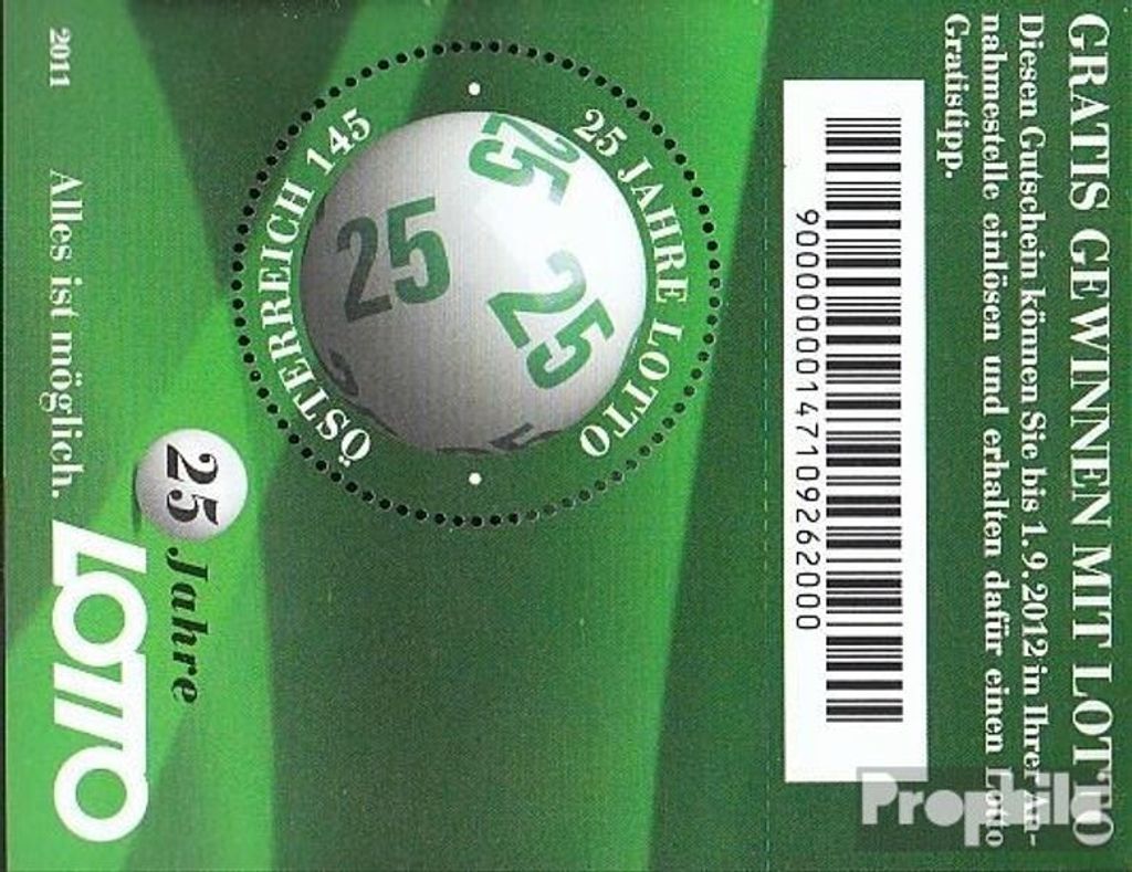 Briefmarken Österreich 2011 Mi Block66 (kompl.Ausg.) postfrisch Lotto