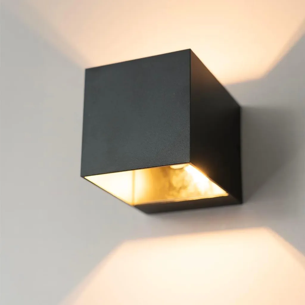 Applique Murale Dimmable Noire G9 5W IP20 - Éclairage Cube Design - 9