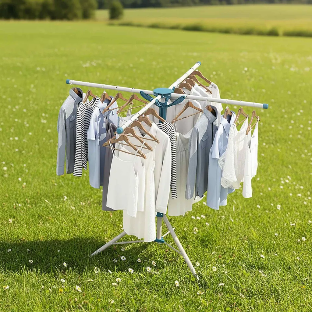 Séchoir à linge suspendu idéal balcon ou radiateur, format rétractable - 3