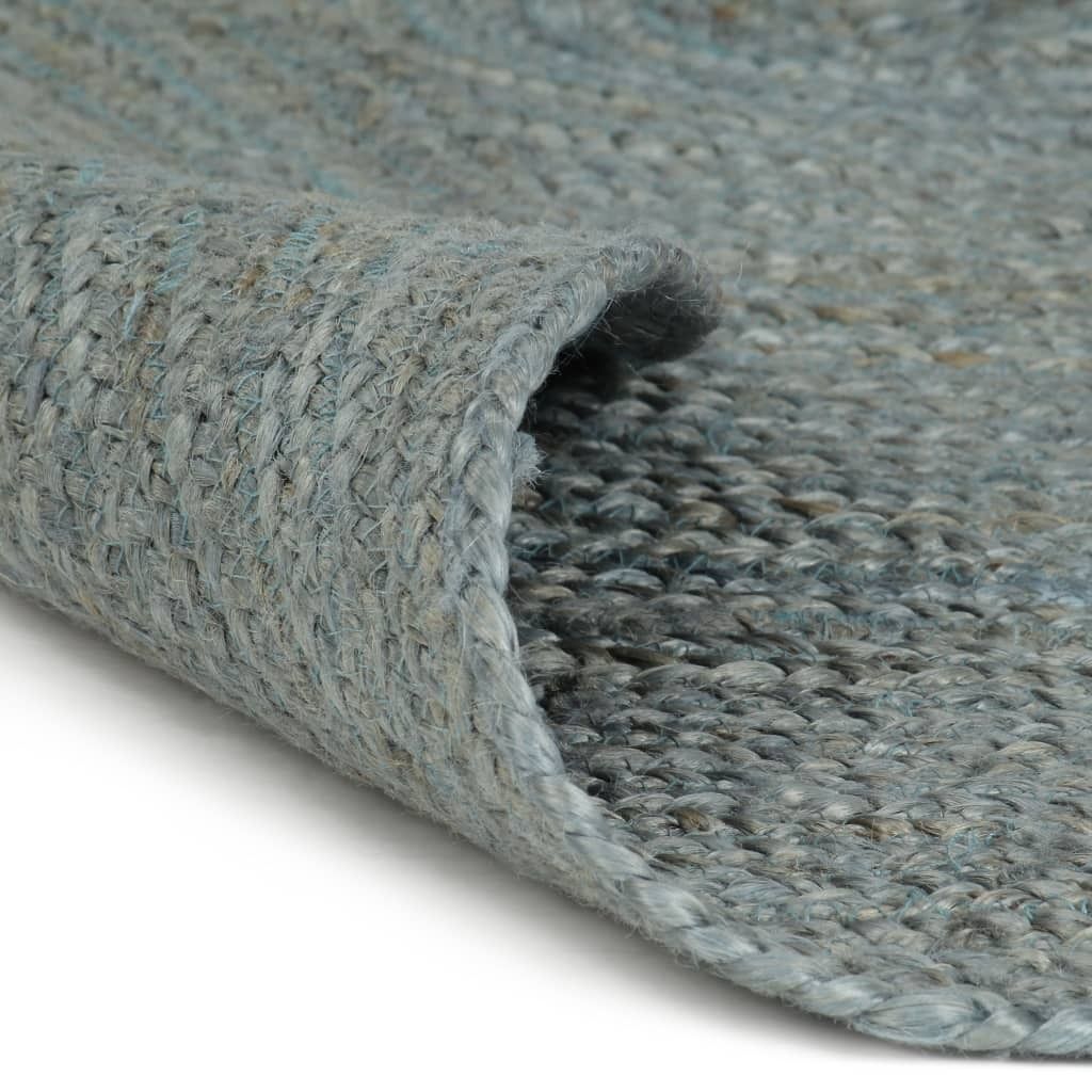 vidaXL Tappeto in juta fatto a mano, rotondo, 180 cm, verde Immagine del prodotto 