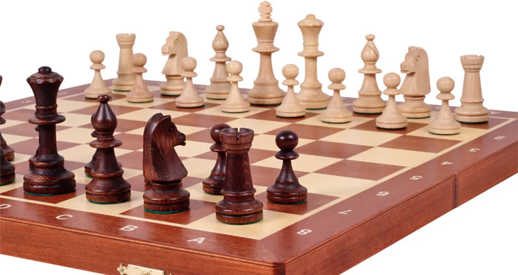 Jeu d'échecs de tournoi No 5 Inarsia 48x48cm en bois de haute qualité