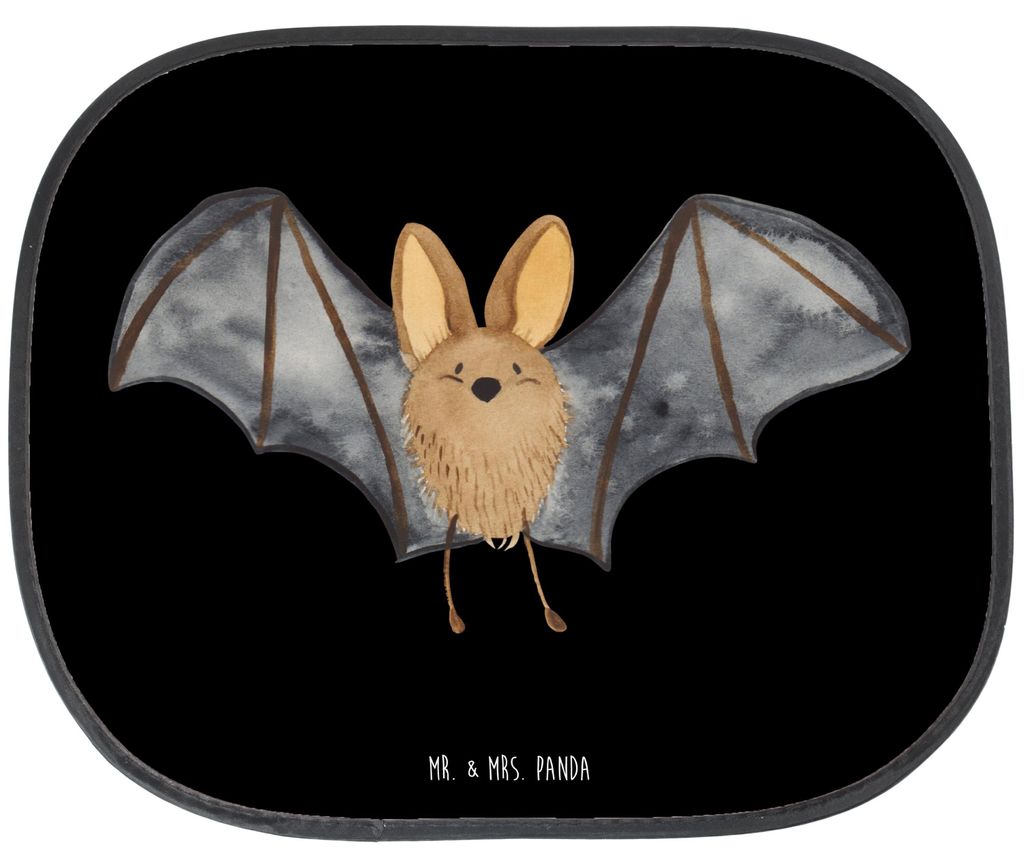 Mr. & Mrs. Panda Autoscheiben Sonnenschutz Fledermaus Flügel - Schwarz - Geschenk, saugnapf, auto blendschutz, Seitenscheibe, Sonnenblende, Lustig...